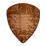 Abstract Purple Pattern Wood Guitar Pick (Set of 10) Front