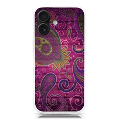 Abstract Purple Pattern Iphone 16 Tpu Uv Print Case