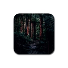 Forest Jungle Trees Tropics Rubber Square Coaster (4 Pack)