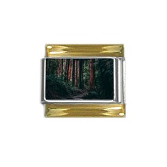 Forest Jungle Trees Tropics Gold Trim Italian Charm (9mm)