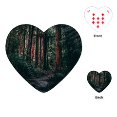 Forest Jungle Trees Tropics Playing Cards Single Design (heart)