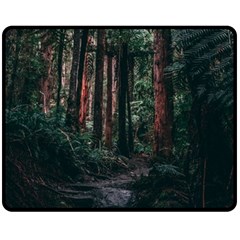 Forest Jungle Trees Tropics Fleece Blanket (medium)