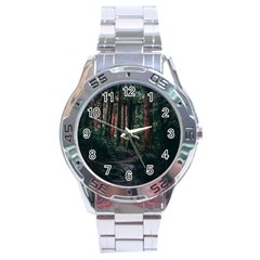 Forest Jungle Trees Tropics Stainless Steel Analogue Watch