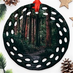 Forest Jungle Trees Tropics Ornament (round Filigree)