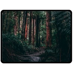 Forest Jungle Trees Tropics Two Sides Fleece Blanket (large)