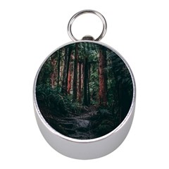 Forest Jungle Trees Tropics Mini Silver Compasses