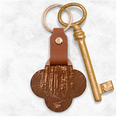 Forest Jungle Trees Tropics Engraved Wood Key Chain