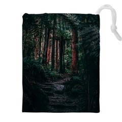 Forest Jungle Trees Tropics Drawstring Pouch (5xl)