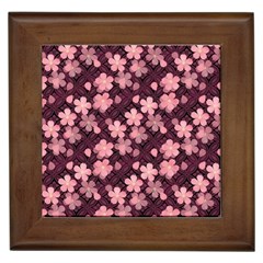 Cherry Blossoms Japanese Framed Tile