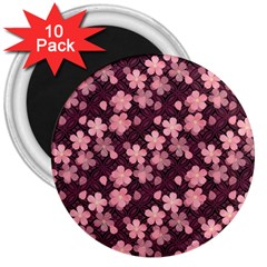 Cherry Blossoms Japanese 3  Magnets (10 Pack) 