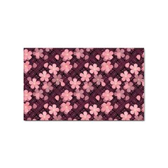 Cherry Blossoms Japanese Sticker (rectangular)