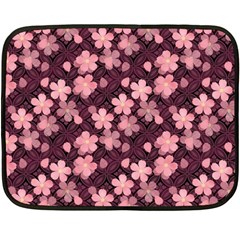 Cherry Blossoms Japanese Two Sides Fleece Blanket (mini)