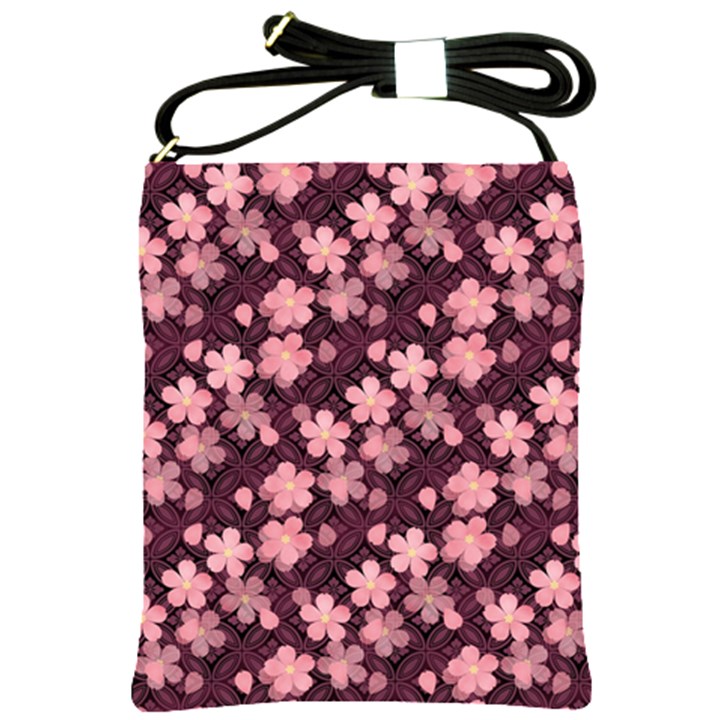 Cherry Blossoms Japanese Shoulder Sling Bag