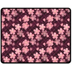 Cherry Blossoms Japanese Fleece Blanket (medium)