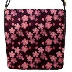 Cherry Blossoms Japanese Flap Closure Messenger Bag (s)