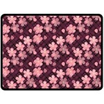 Cherry Blossoms Japanese Two Sides Fleece Blanket (Large) 80 x60  Blanket Front