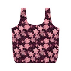 Cherry Blossoms Japanese Full Print Recycle Bag (m)