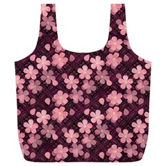 Cherry Blossoms Japanese Full Print Recycle Bag (xl)