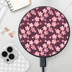 Cherry Blossoms Japanese Wireless Fast Charger(black)