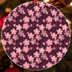 Cherry Blossoms Japanese Uv Print Acrylic Ornament Round