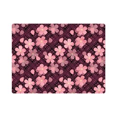 Cherry Blossoms Japanese Premium Plush Fleece Blanket (mini)