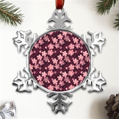 Cherry Blossoms Japanese Metal Small Snowflake Ornament