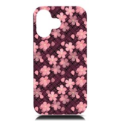 Cherry Blossoms Japanese Iphone 16 Black Uv Print Pc Hardshell Case