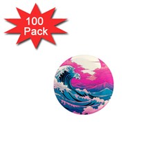 Waves Mountains Sky 1  Mini Magnets (100 Pack) 