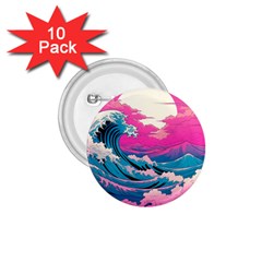 Waves Mountains Sky 1 75  Buttons (10 Pack)