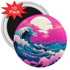 Waves Mountains Sky 3  Magnets (10 Pack) 