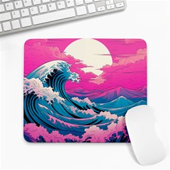 Waves Mountains Sky Large Mousepad