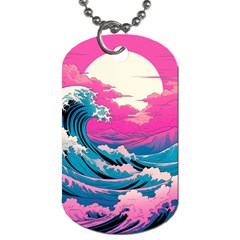 Waves Mountains Sky Dog Tag (one Side)