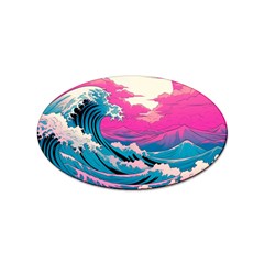 Waves Mountains Sky Sticker Oval (100 Pack) by Grandong