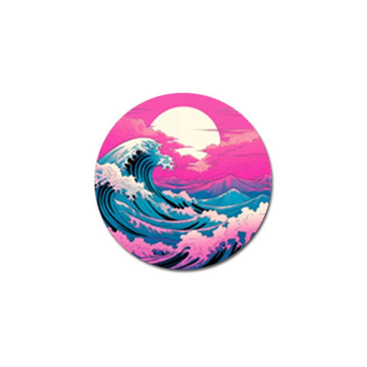 Waves Mountains Sky Golf Ball Marker (4 pack)