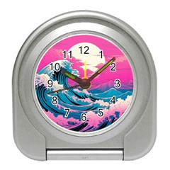 Waves Mountains Sky Travel Alarm Clock