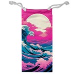 Waves Mountains Sky Jewelry Bag Front