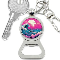 Waves Mountains Sky Bottle Opener Key Chain