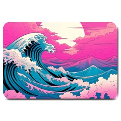 Waves Mountains Sky Large Doormat