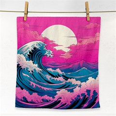 Waves Mountains Sky Face Towel