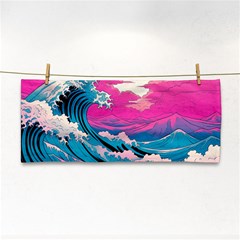 Waves Mountains Sky Hand Towel