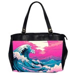 Waves Mountains Sky Oversize Office Handbag (2 Sides) Front