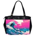 Waves Mountains Sky Oversize Office Handbag (2 Sides) Back