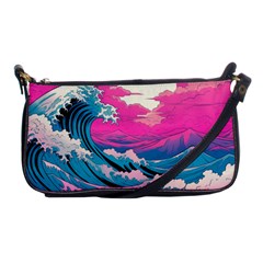 Waves Mountains Sky Shoulder Clutch Bag