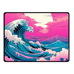 Waves Mountains Sky Fleece Blanket (small)