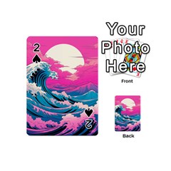 Waves Mountains Sky Playing Cards 54 Designs (mini) by Grandong