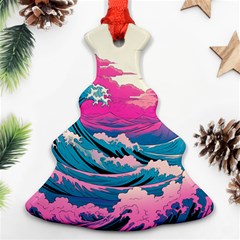 Waves Mountains Sky Ornament (christmas Tree) 