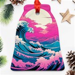 Waves Mountains Sky Ornament (Bell) Front