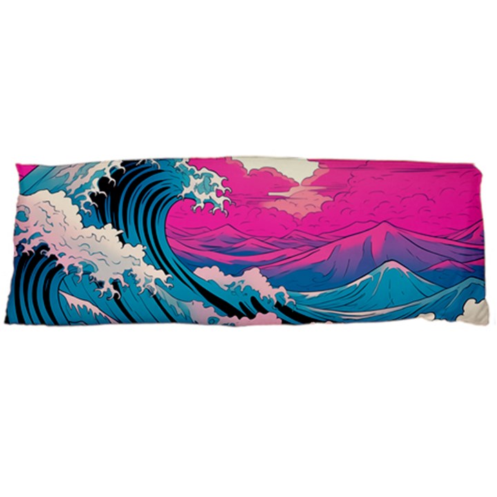 Waves Mountains Sky One Side Body Pillow Cases