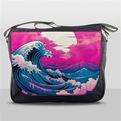 Waves Mountains Sky Messenger Bag