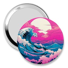 Waves Mountains Sky 3  Handbag Mirrors